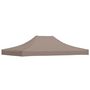 Voir la diapositive 5 : VIDAXL Toit de tente de reception 4x3 m Taupe 270 g/m^2