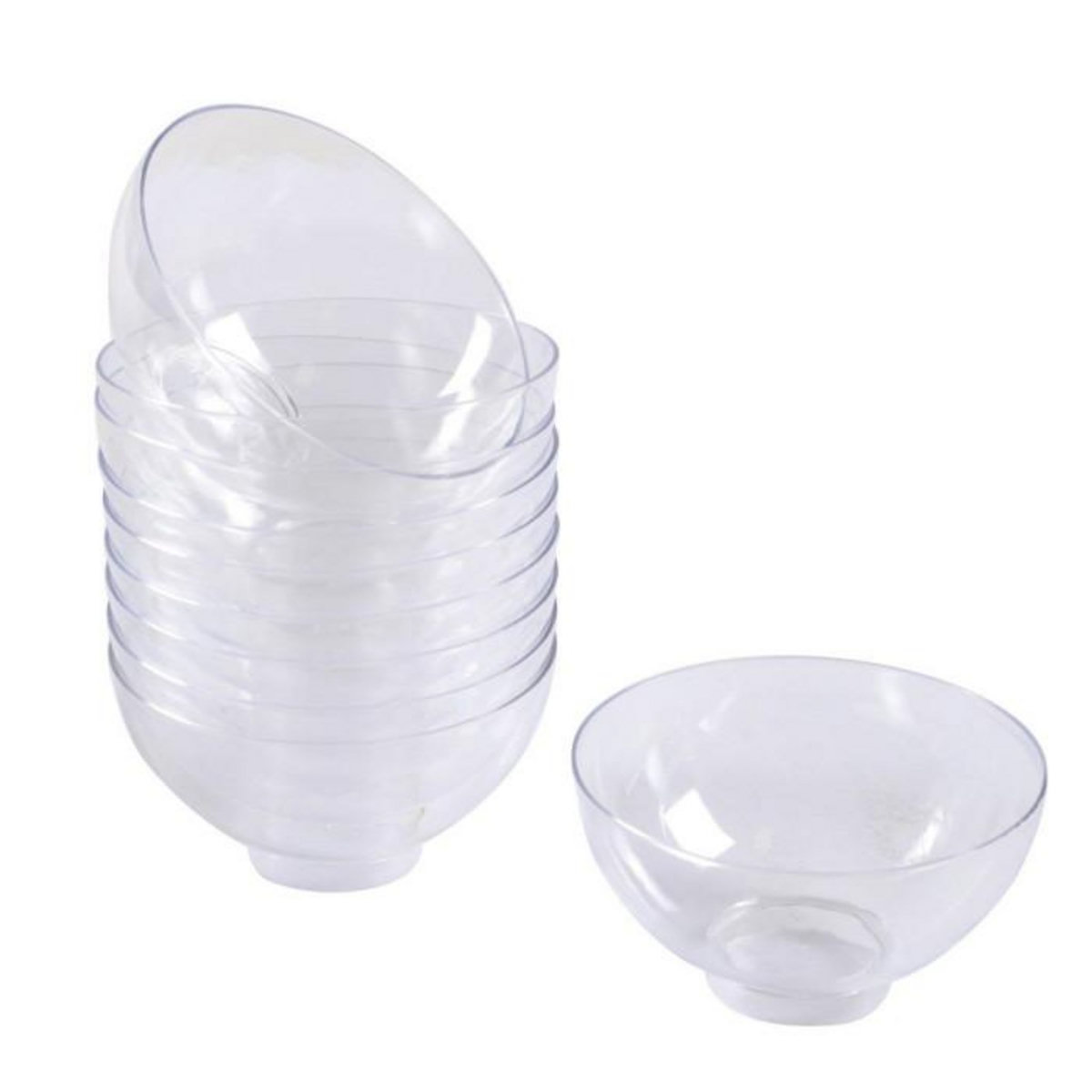 Paris Prix Lot de 25 Verrines Rondes en Plastique Réutilisable  Mini Apéritif  50ml Transparent