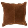 Voir la diapositive 1 : Paris Prix Coussin Déco  Cuir  44cm Cognac