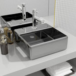 VIDAXL Lavabo avec trou pour robinet 38x30x11,5 cm Ceramique Argente
