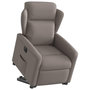 Voir la diapositive 3 : VIDAXL Fauteuil inclinable electrique taupe tissu