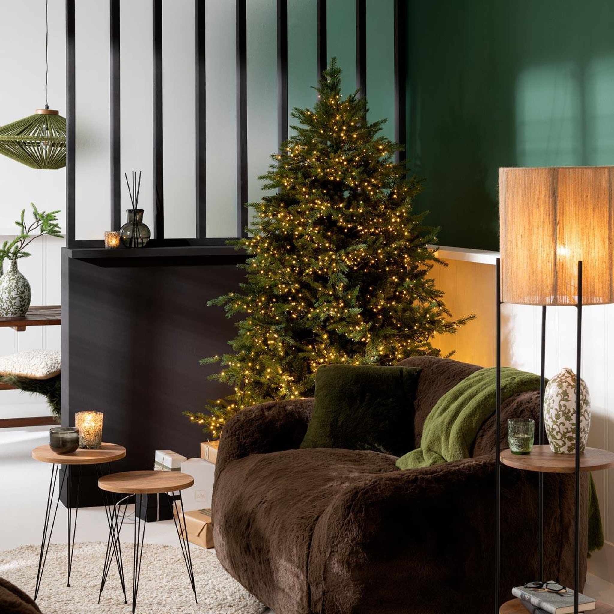 Voir la diapositive 6 : J-LINE Sapin de Noël Artificiel  3000 LED  210cm Vert