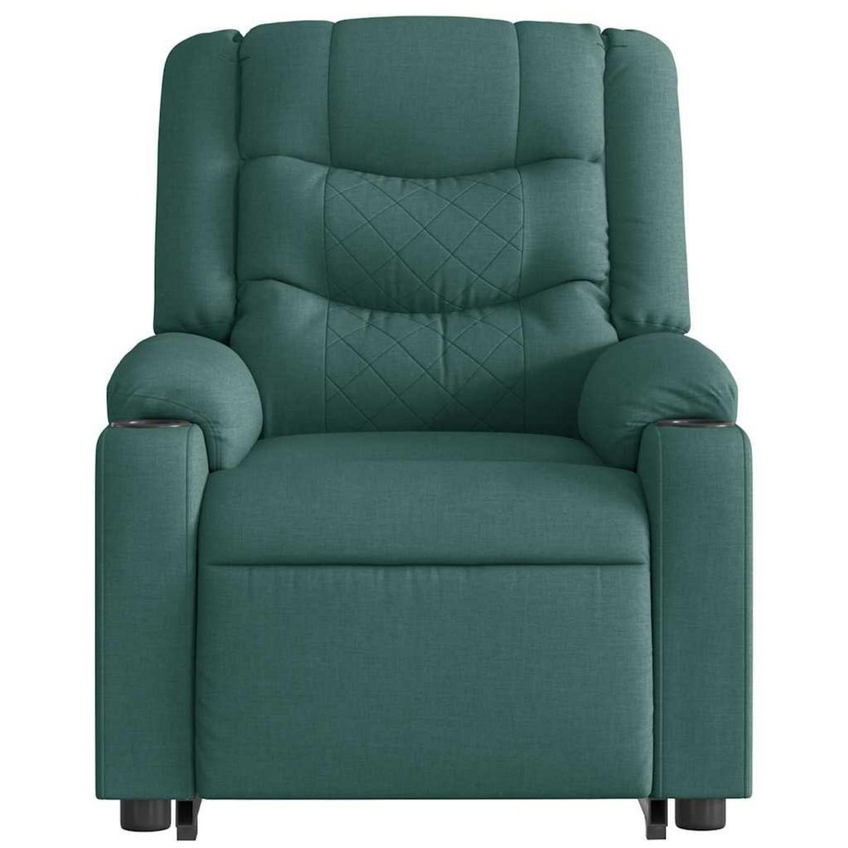VIDAXL Fauteuil inclinable de massage electrique Vert fonce Tissu