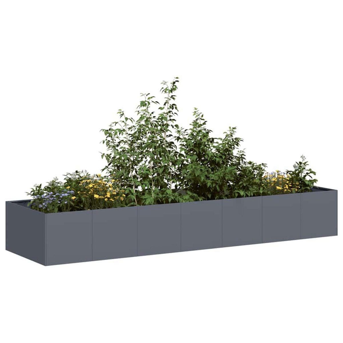 VIDAXL Jardiniere anthracite 280x80x40 cm acier