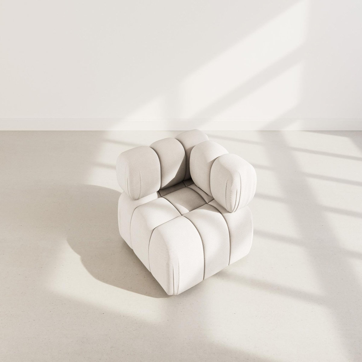 LISA DESIGN Ruby - module d'assise d'angle droit en velours texturé