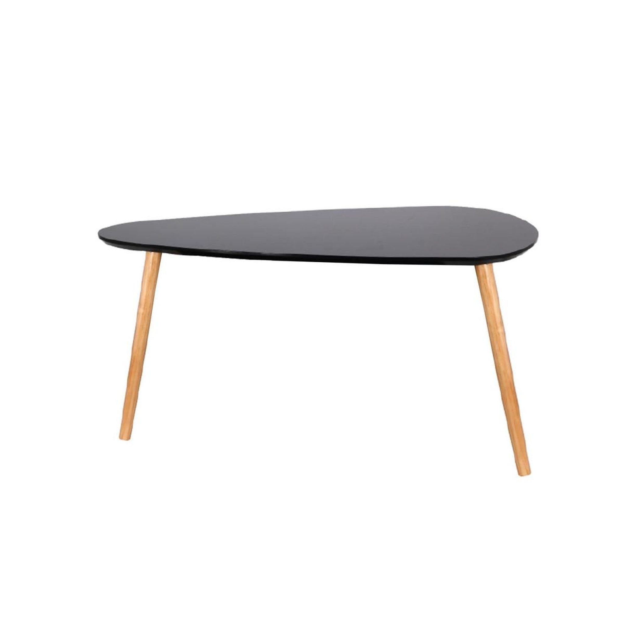 Voir la diapositive 3 : The Home Deco Factory Lot de 2 tables gigognes  forme galet  80cm noir