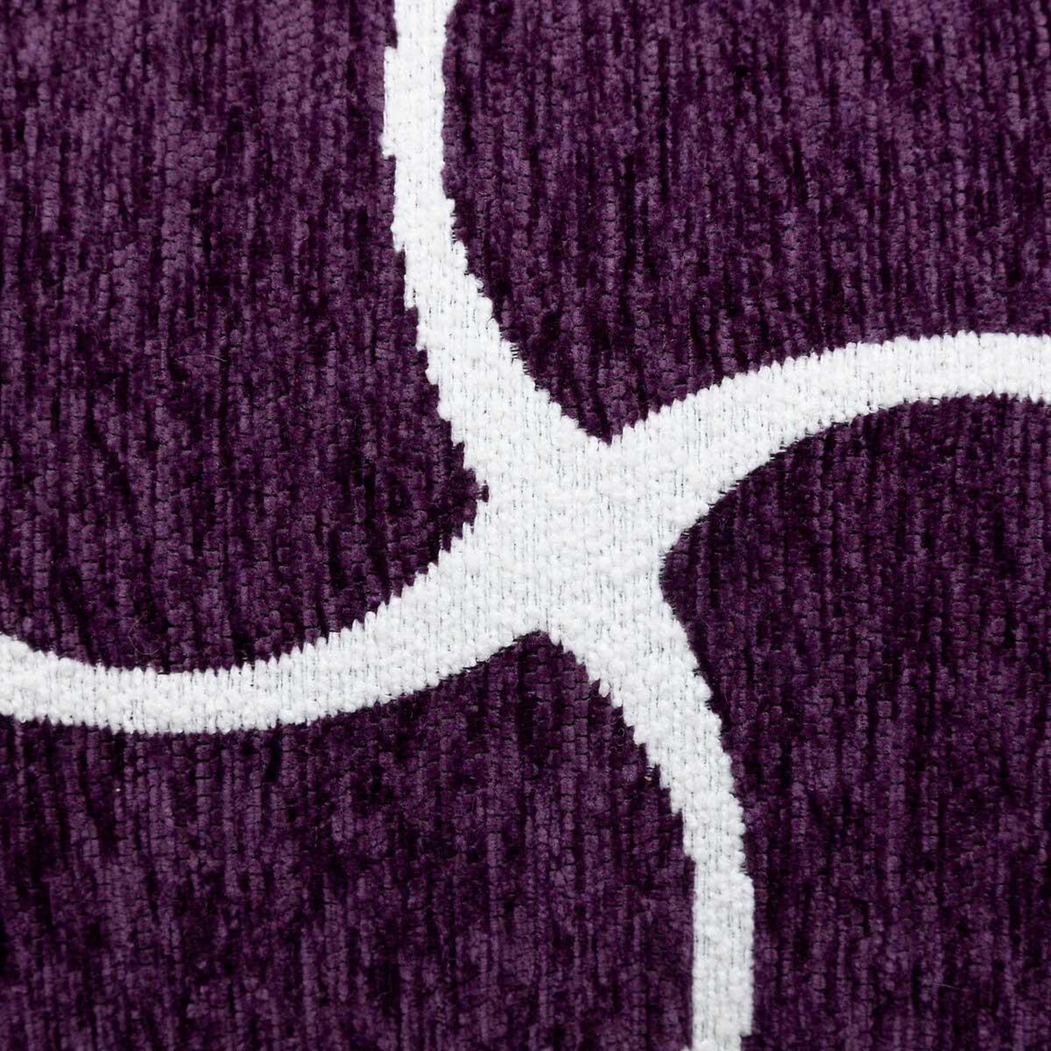 Voir la diapositive 4 : ATMOSPHERA Housse de coussin chenille  jeni  30x50cm violet
