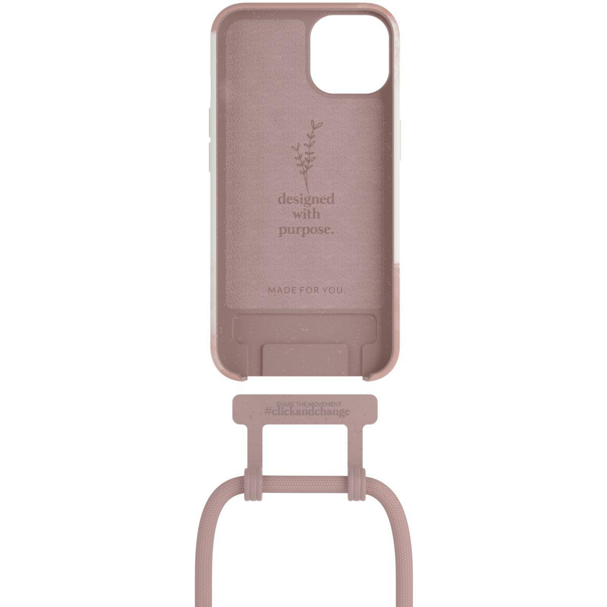 Voir la diapositive 4 : WOODCESSORIES Coque avec cordon iPhone 13 mini Tour de cou rouge
