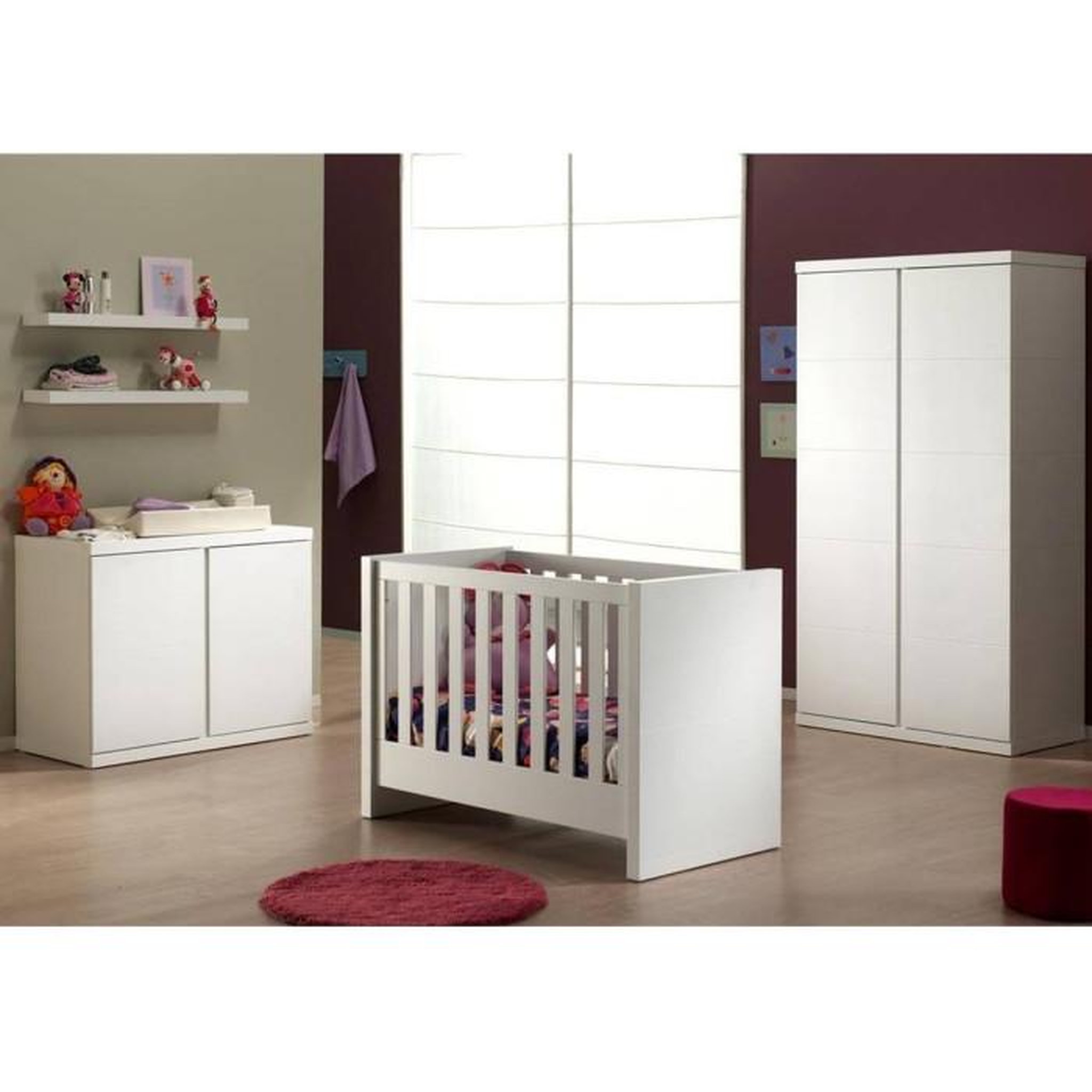 Voir la diapositive 3 : Paris Prix Armoire 2 Portes  Lara  204cm Blanc
