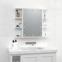 Voir la diapositive 4 : VIDAXL Armoire a miroir avec LED Blanc brillant 70x16,5x60 cm
