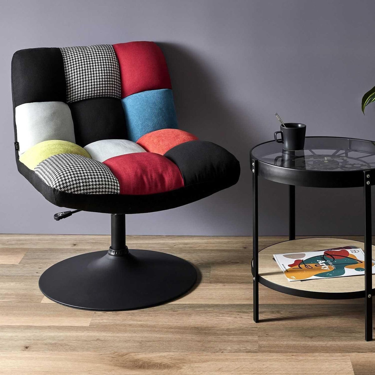 The Home Deco Factory Fauteuil de salon pivotant Askim
