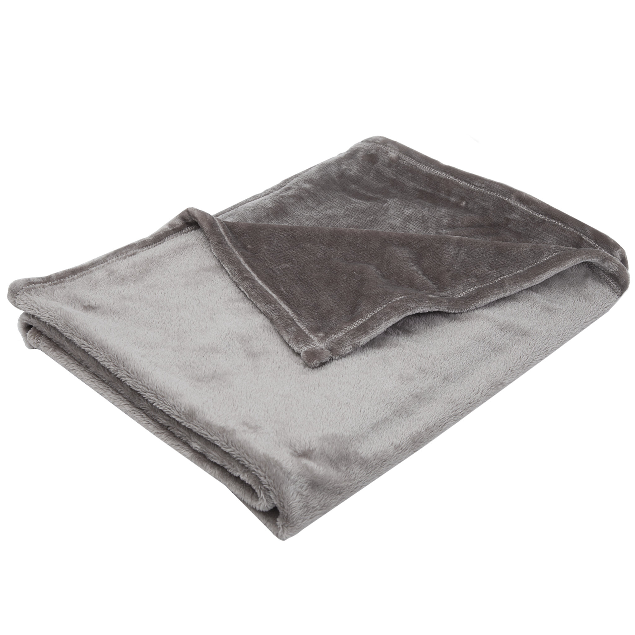Couverture en flanelle taupe 75x100cm