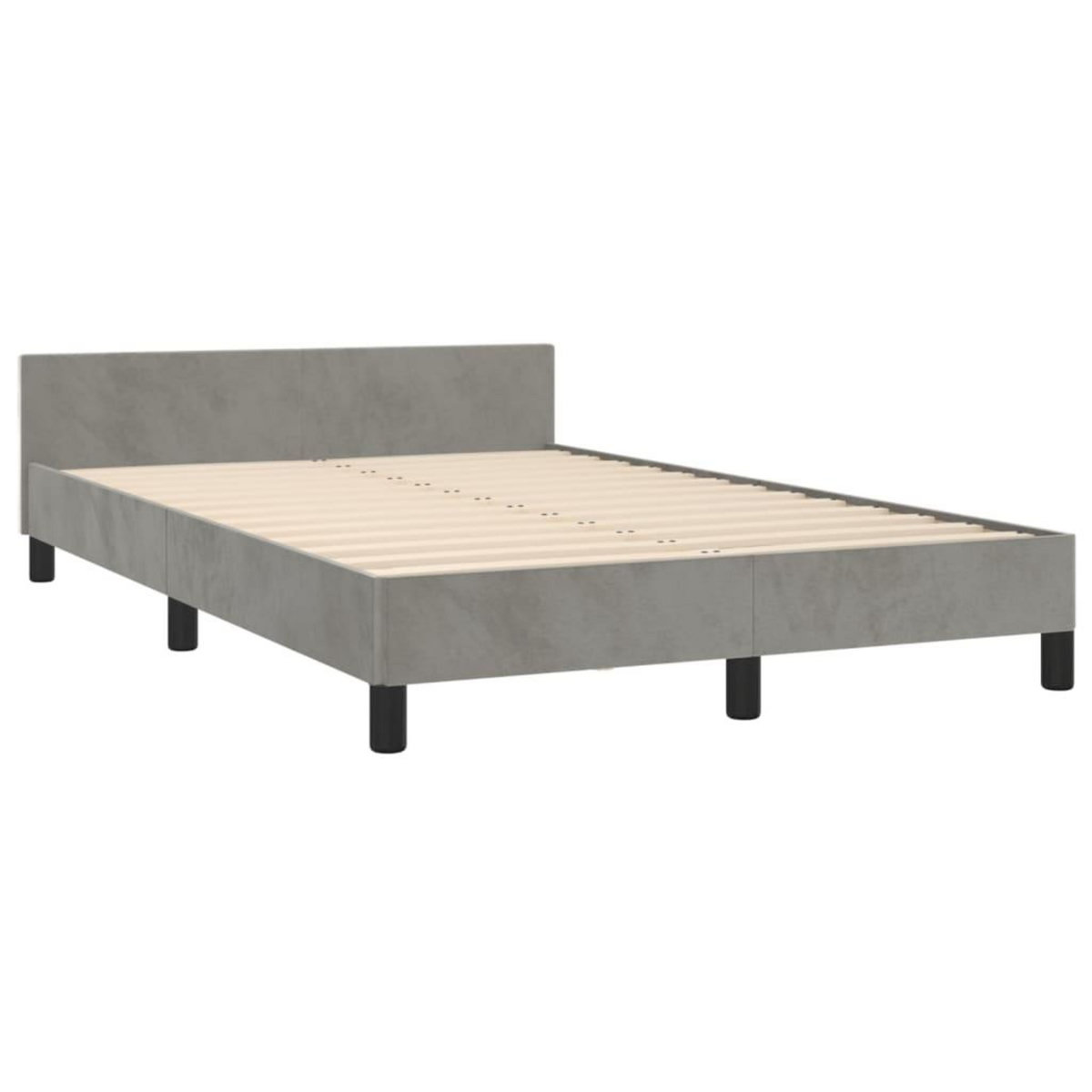 VIDAXL Cadre de lit sans matelas gris clair 120x200 cm velours