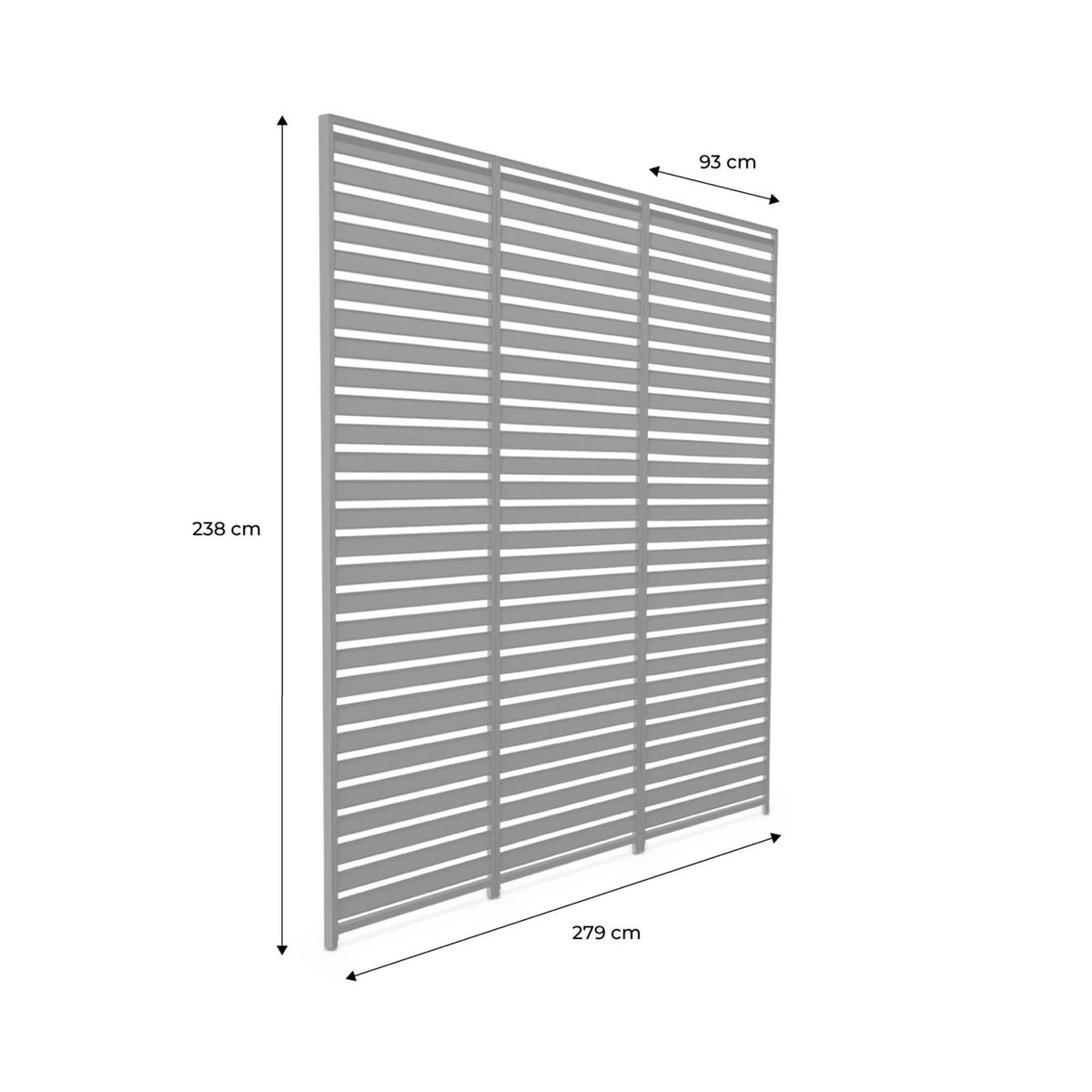 SWEEEK Lot de 3 persiennes 100cm pour pergola bioclimatique aluminium 3x3m V2 4x3m 6x3m Triomphe