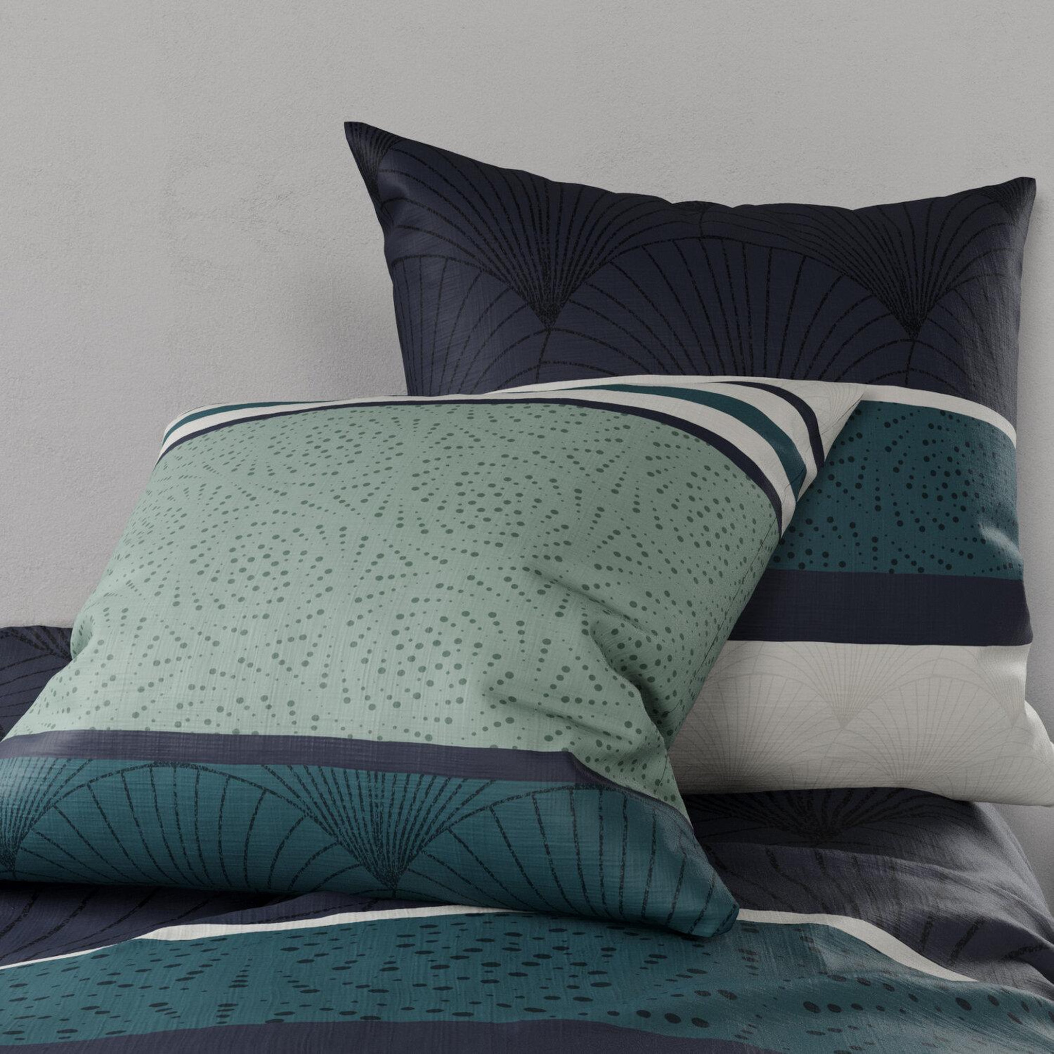 Voir la diapositive 5 : ATELIER DU COTON Parure housse de couette 100% coton 57 fils antika
