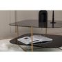 Voir la diapositive 5 : Paris Prix Table Basse en Verre  Un-Line  85cm Noir & Or