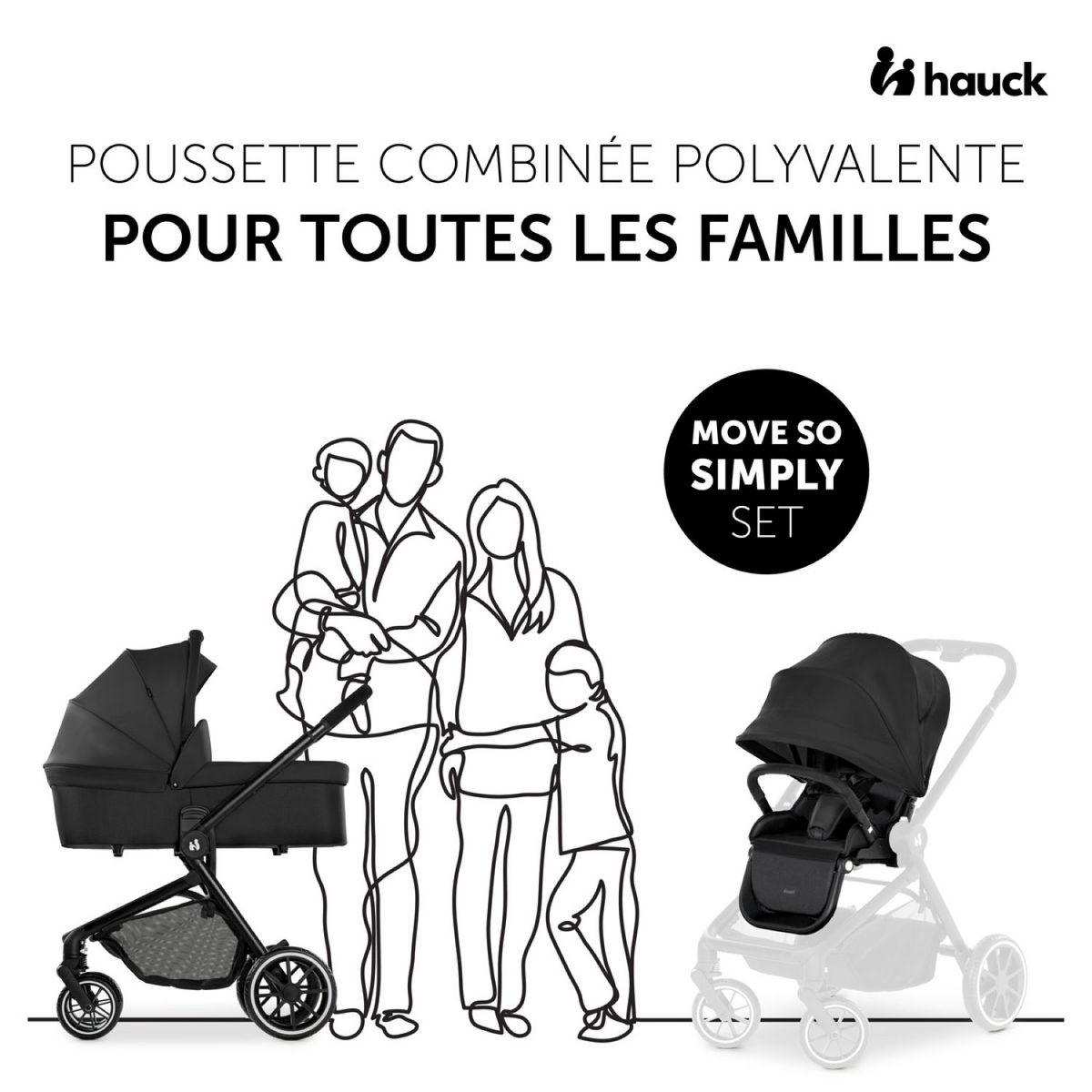HAUCK Poussette combinée Move so Simply Set