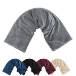VIVEZEN Coussin, tour de cou chauffant 50 x 12 cm. Coloris disponibles : Bleu, Gris, Noir, Beige, Violet