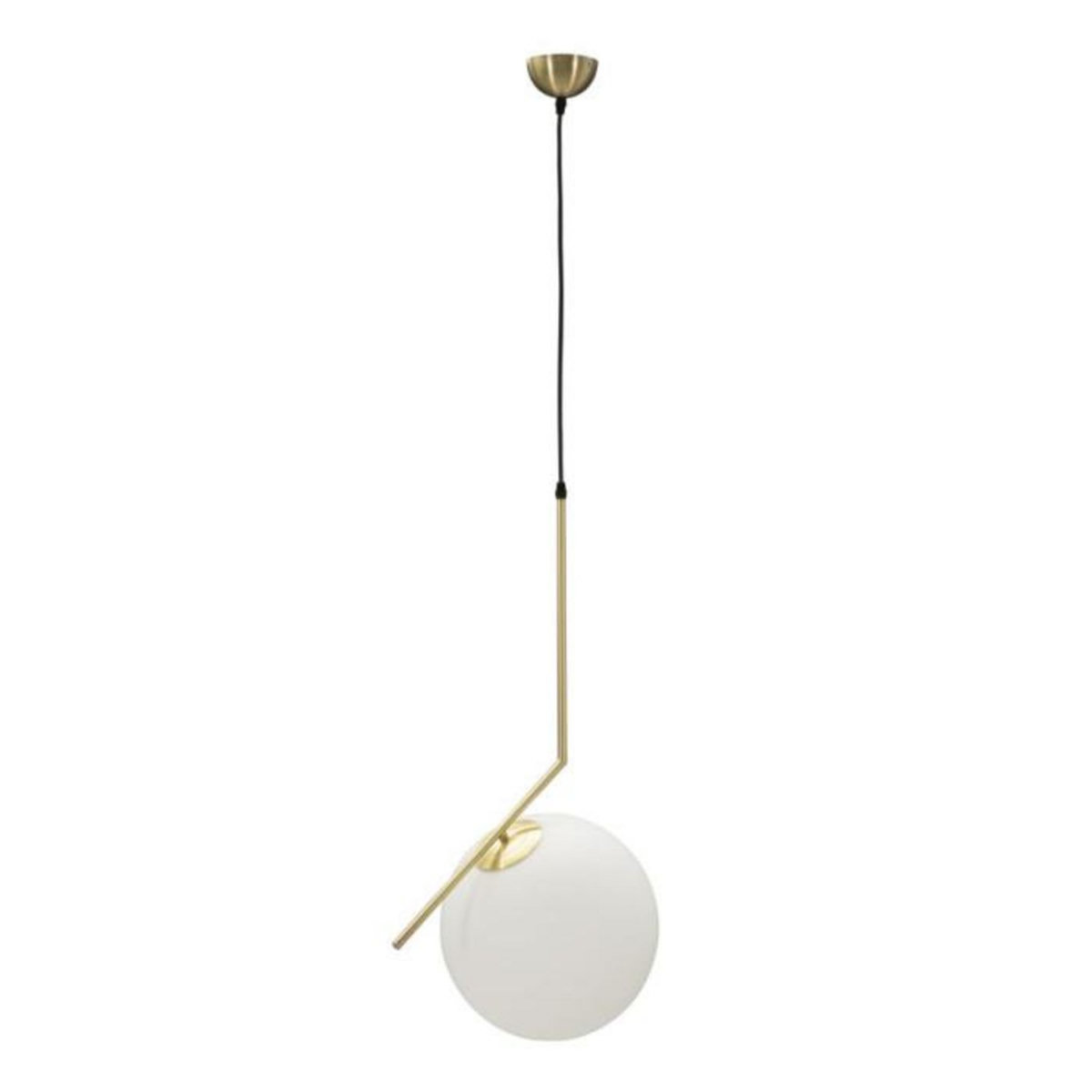Paris Prix Lampe Suspension Sphère  Glamy  50cm Blanc & Or
