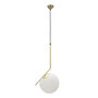 Voir la diapositive 3 : Paris Prix Lampe Suspension Sphère  Glamy  50cm Blanc & Or