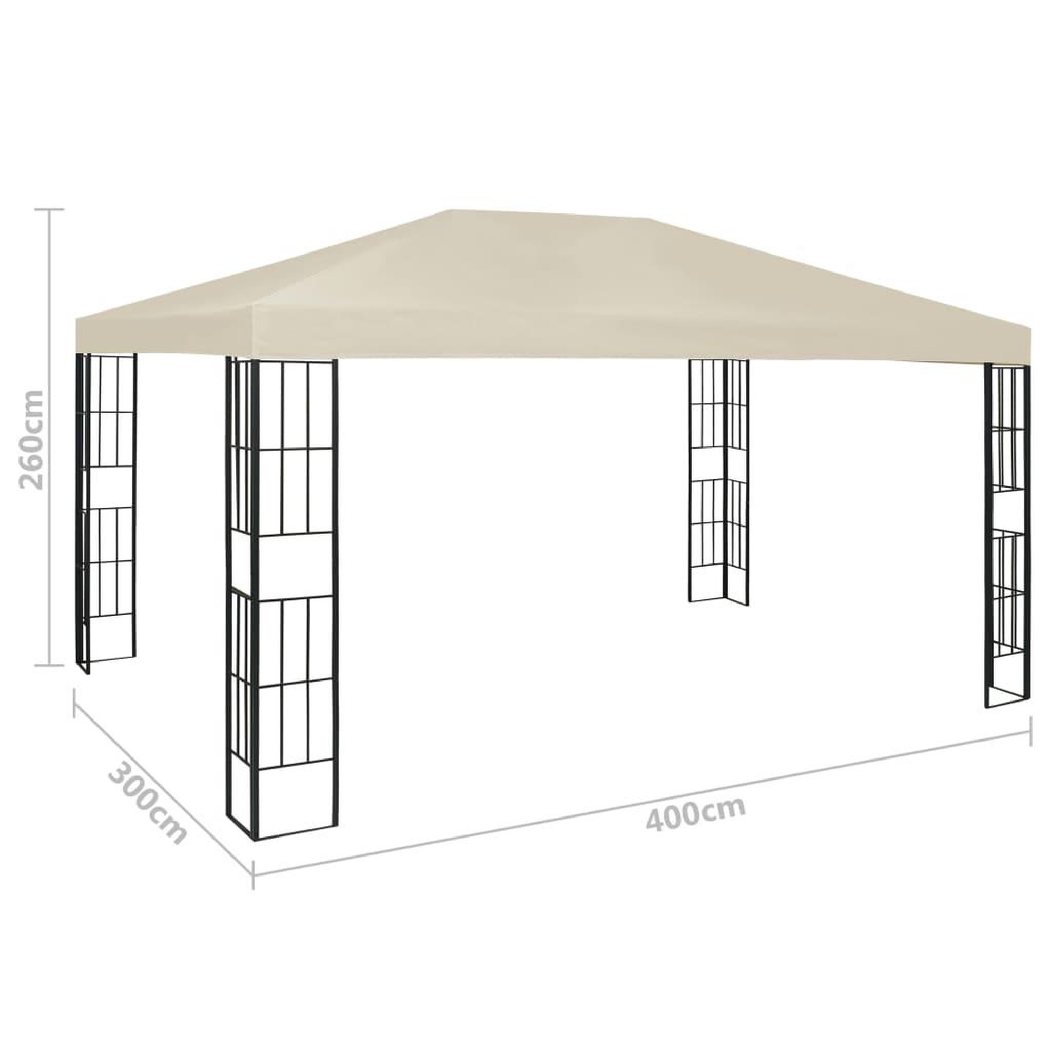 Voir la diapositive 6 : VIDAXL Tonnelle 3x4 m creme