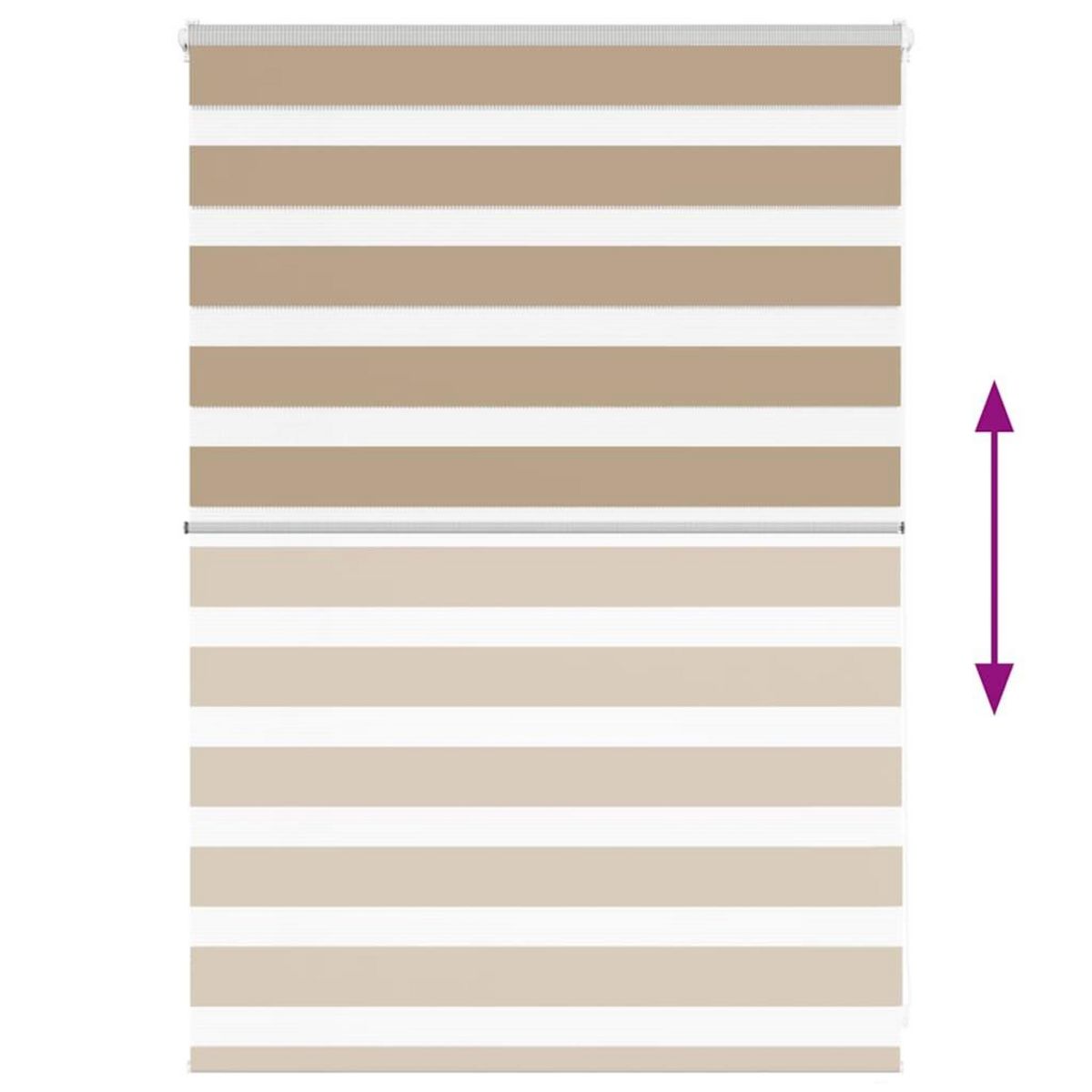 VIDAXL Store zebre marron sable largeur du tissu 105,9 cm polyester