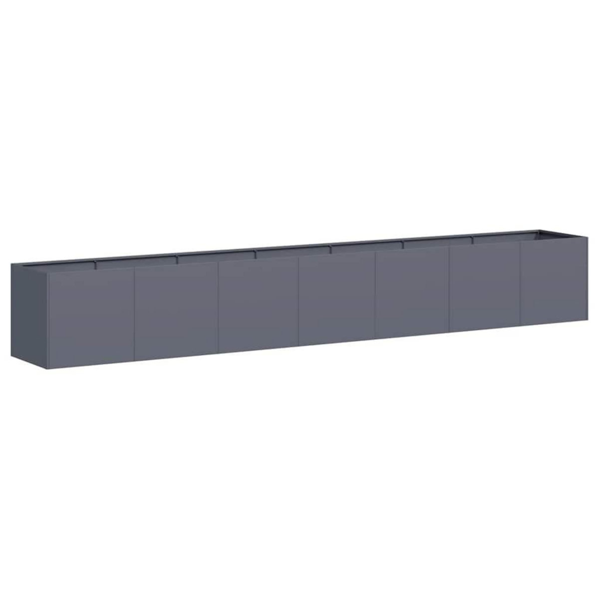 VIDAXL Jardiniere anthracite 280x40x40 cm acier lamine a froid