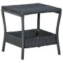 Voir la diapositive 1 : VIDAXL Table de jardin Gris fonce 45x45x46,5 cm Resine tressee