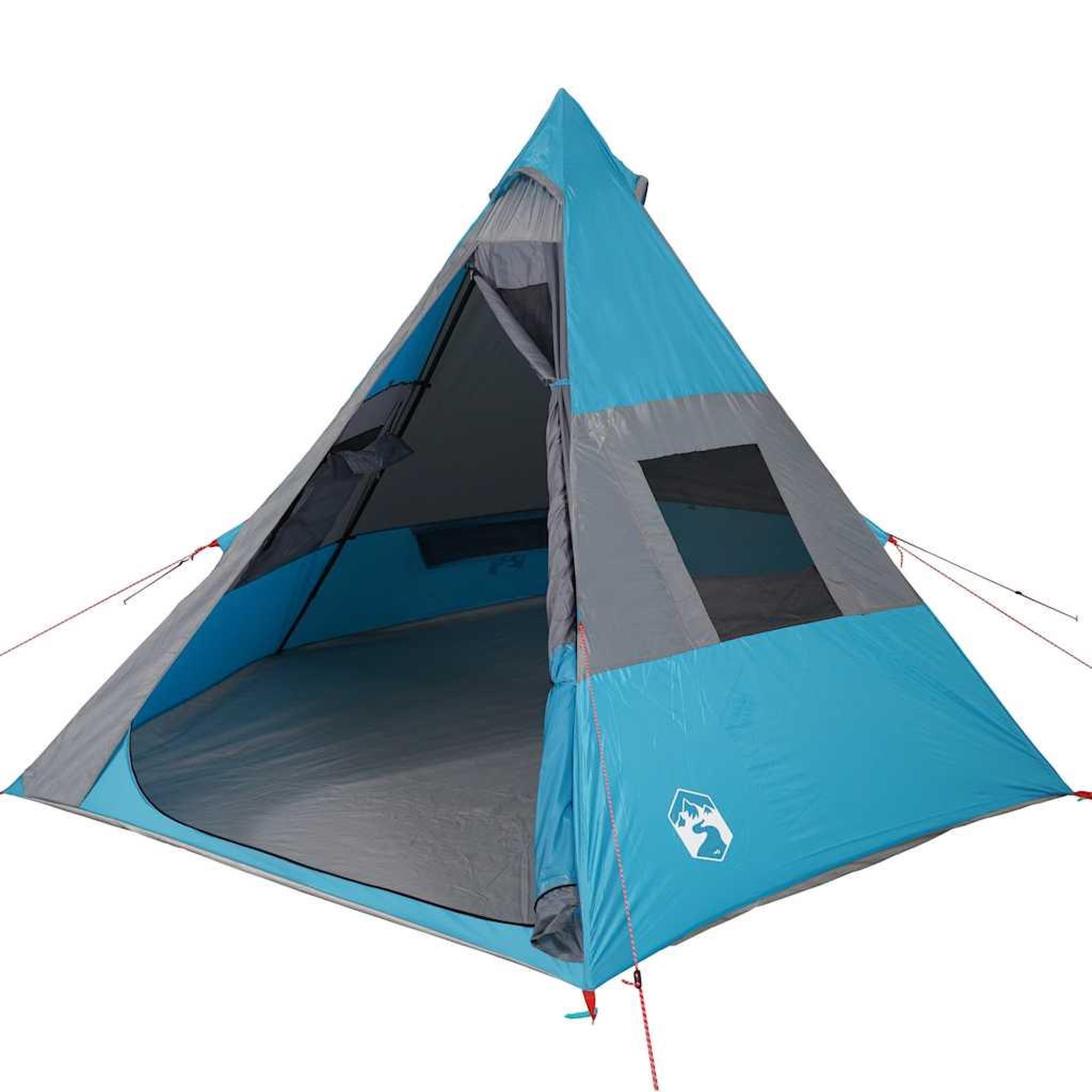 Voir la diapositive 4 : VIDAXL Tente de camping tipi 7 personnes bleu impermeable