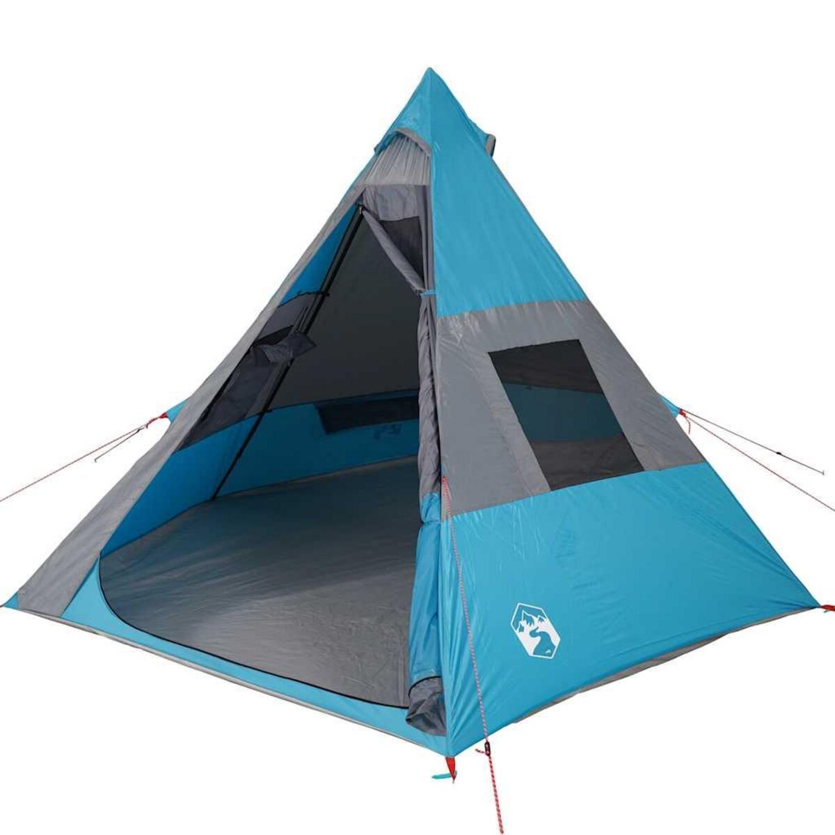 VIDAXL Tente de camping tipi 7 personnes bleu impermeable