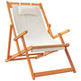 Voir la diapositive 3 : VIDAXL Chaises de plage pliables lot de 2 creme tissu