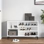 Voir la diapositive 3 : VIDAXL Armoire a chaussures Blanc 102x36x60 cm Bois d'ingenierie