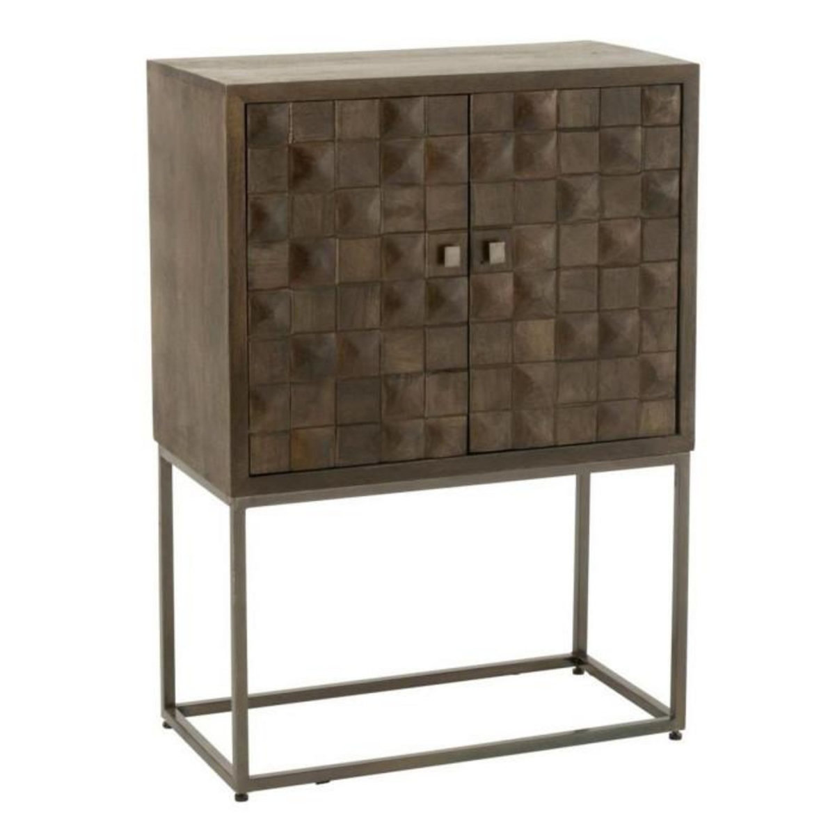 Paris Prix Commode 2 Portes sur Pied  Pino  122cm Marron