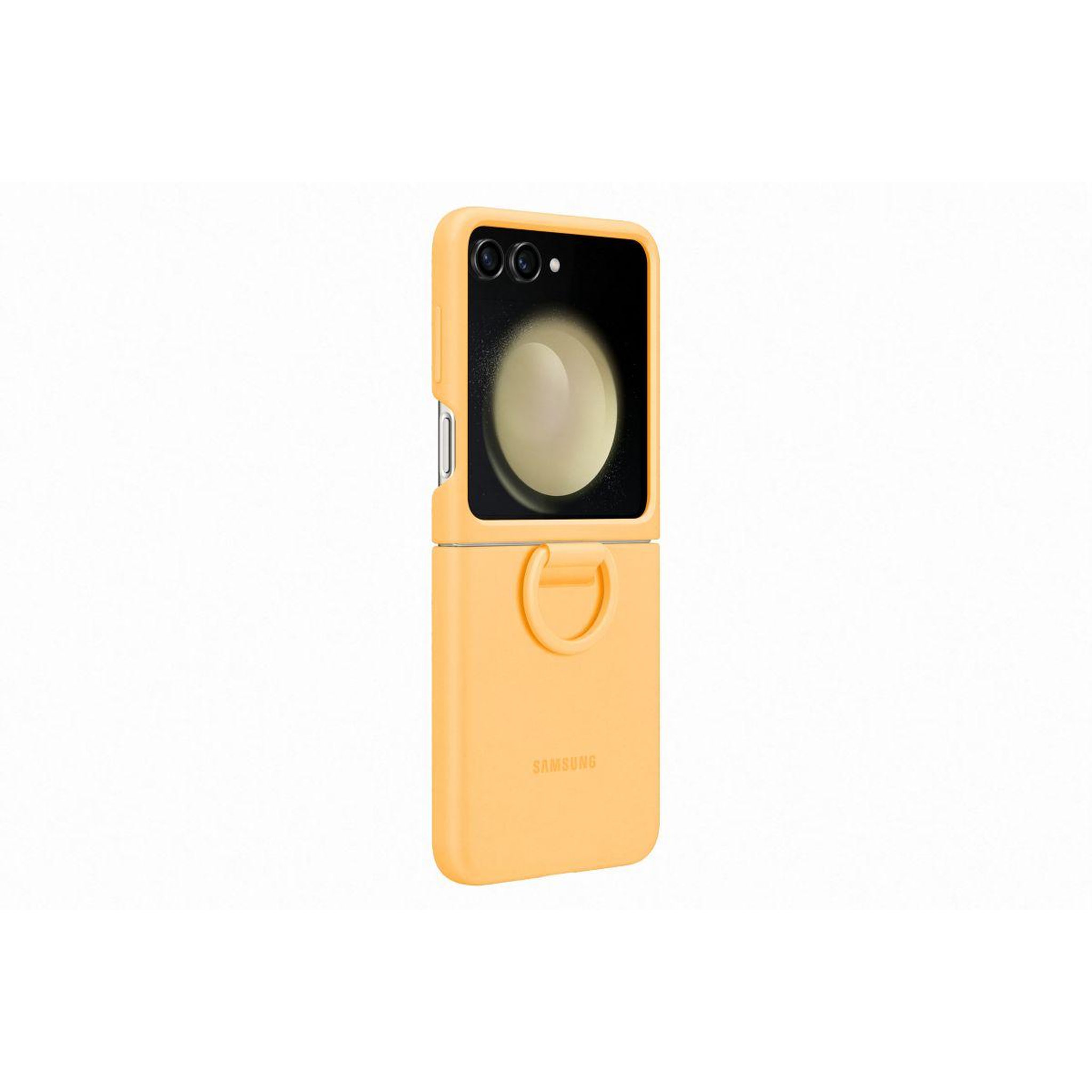 Samsung Coque z flip 5 avec anneau sillicone abricot