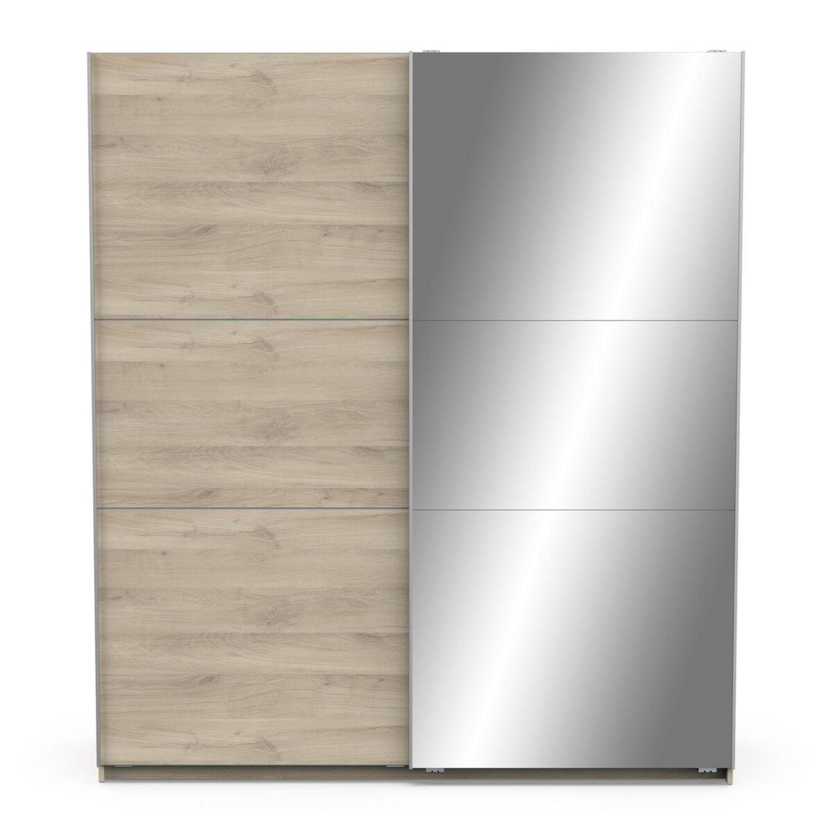 Armoire 2 portes coulissantes 1 miroir L180 cm THIBAULT