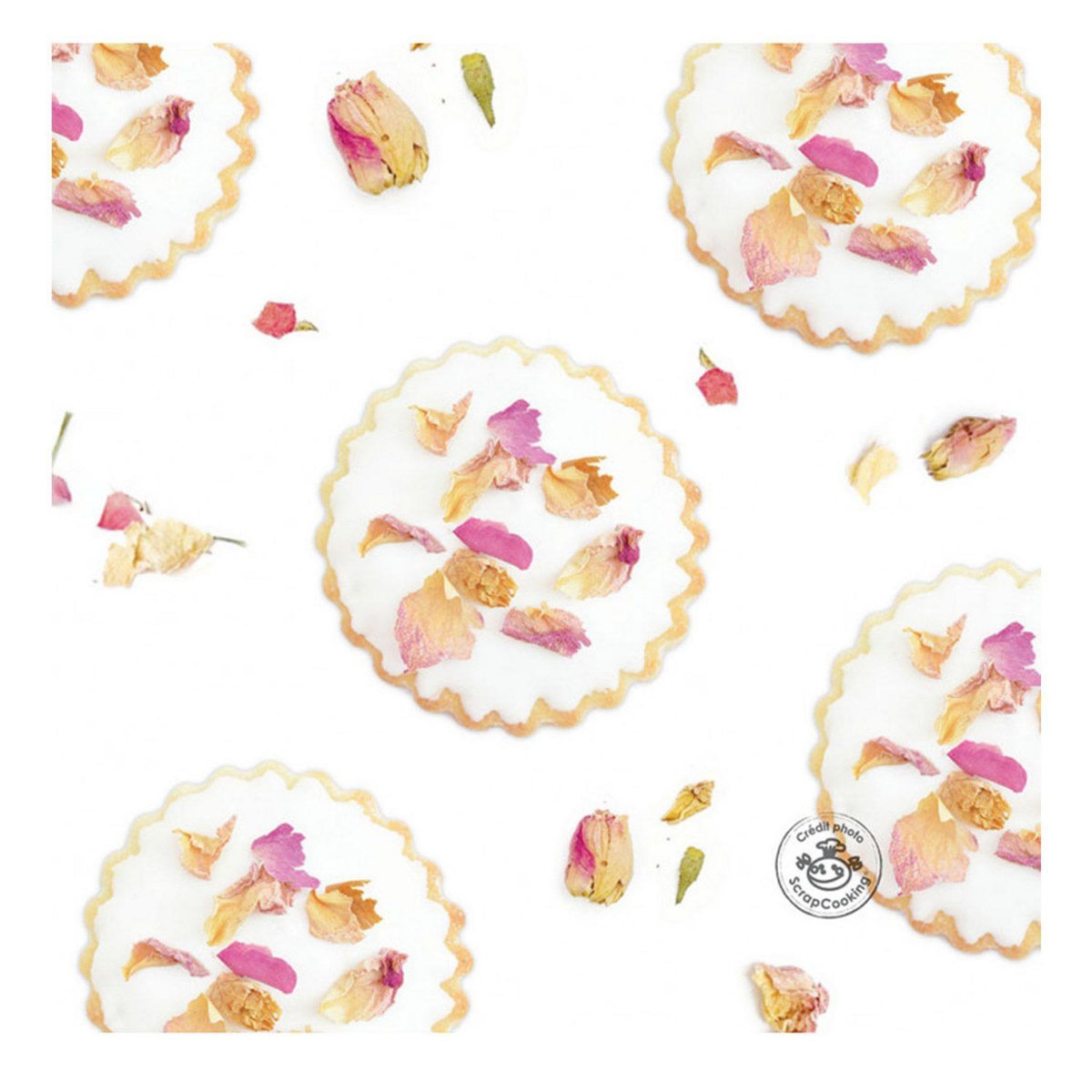 Mirontaine 4 fleurs séchées comestibles pour pâtisserie - Lavande, rose, bleuet, bruyère