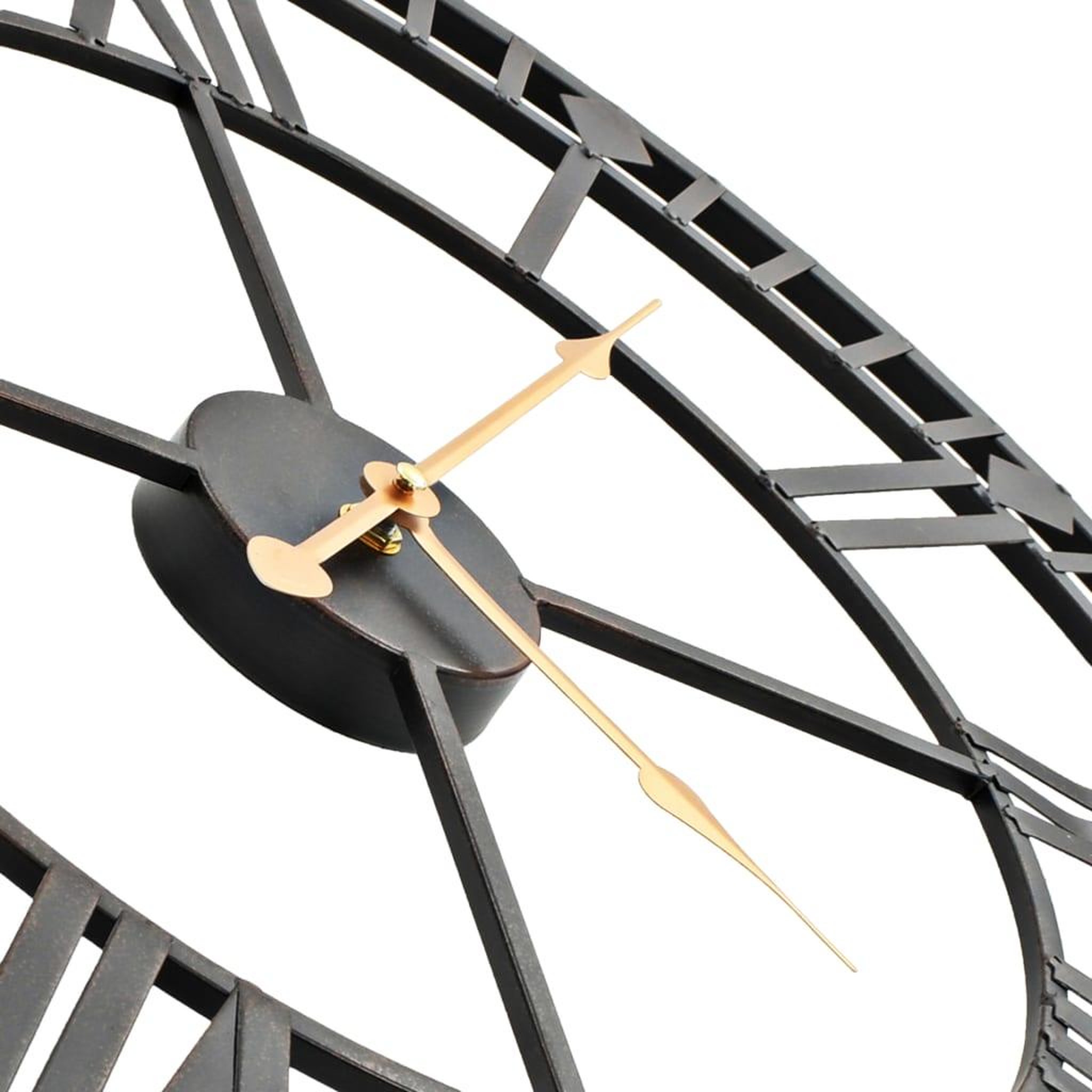 Voir la diapositive 4 : VIDAXL Horloge murale vintage avec mouvement a quartz metal 60 cm xxl