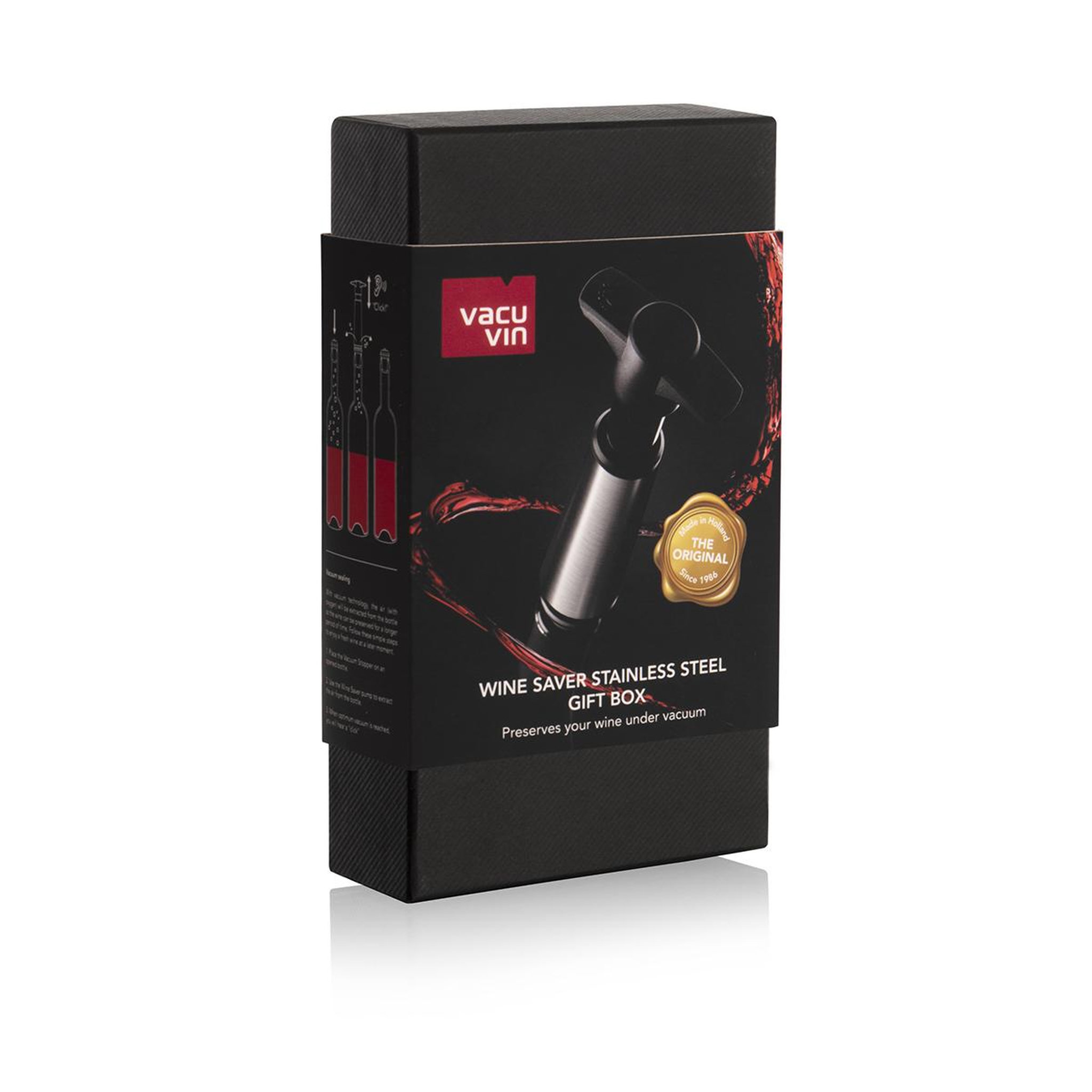 Voir la diapositive 6 : Vacu vin Coffret pompe à vide air + 2 bouchons - 06492616