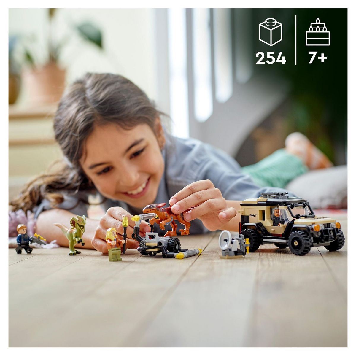 LEGO Jurassic World 76951 Le Transport du Pyroraptor et du Dilophosaurus, Jouet 