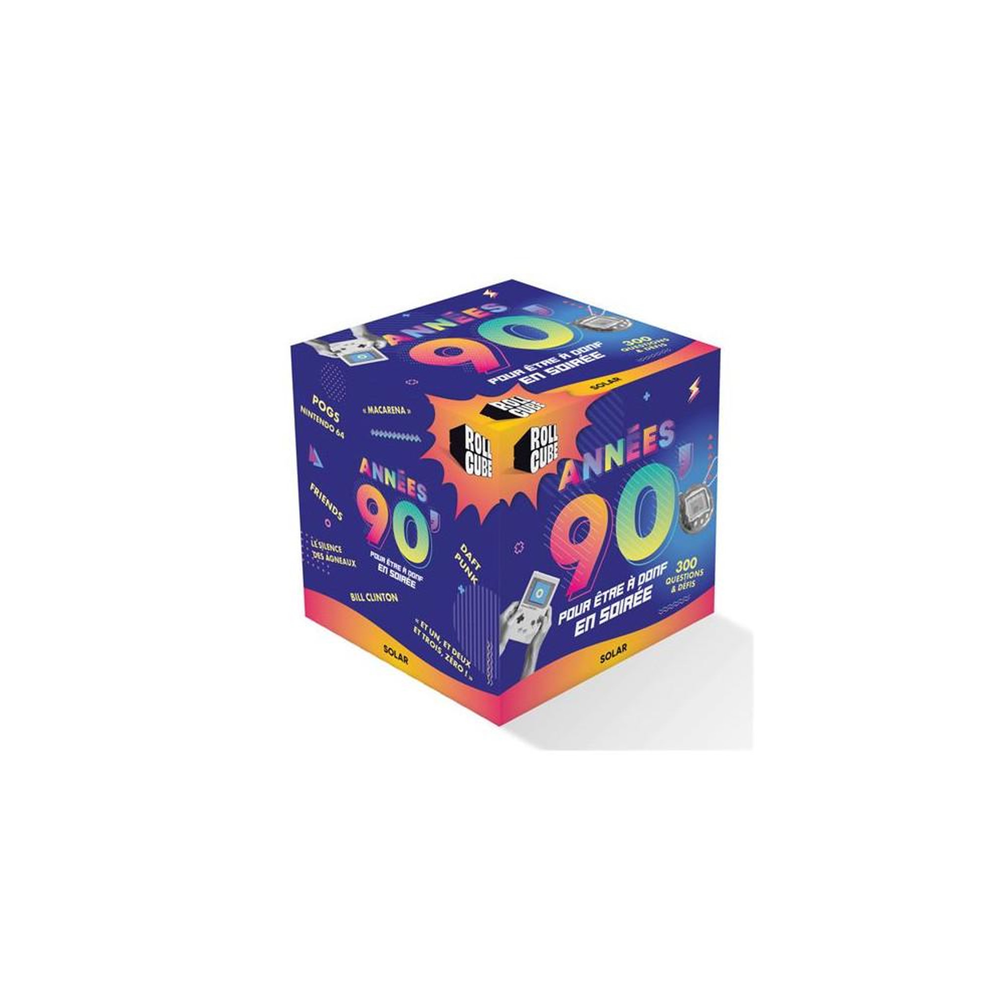 SOLAR EDITIONS Jeu de société culture générale Rollcube Apéro Années 90 en français