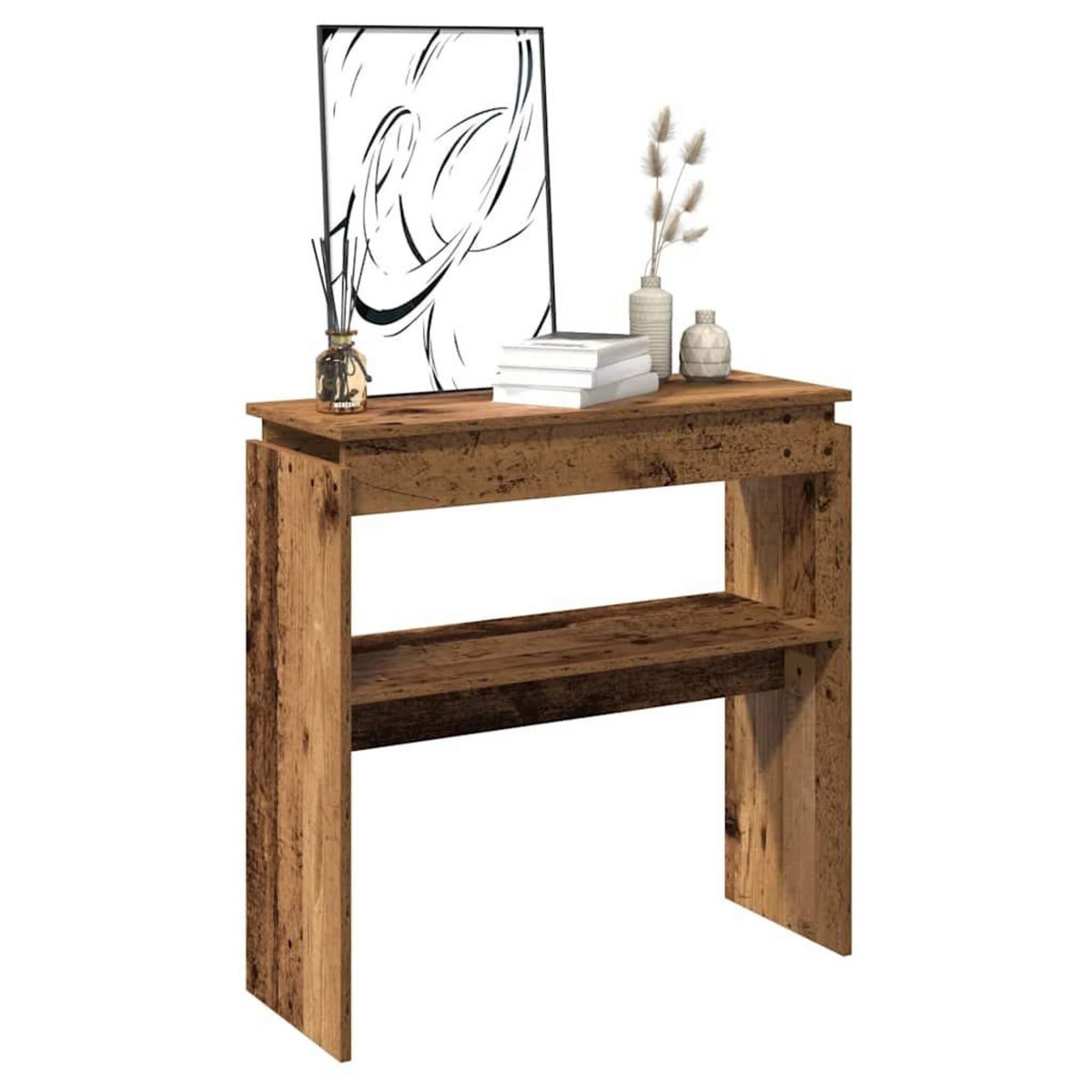 VIDAXL Table console vieux bois 80x30x102 cm bois d'ingenierie