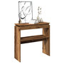 Voir la diapositive 1 : VIDAXL Table console vieux bois 80x30x102 cm bois d'ingenierie