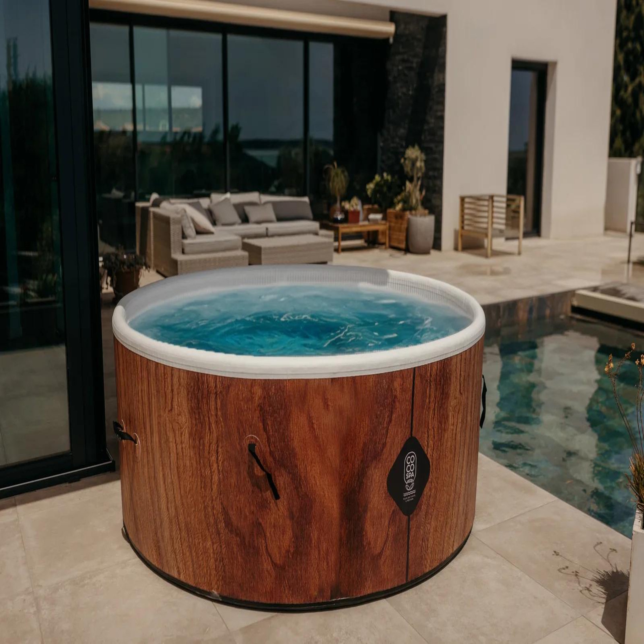 Voir la diapositive 4 : COCO BAIN Piscine gonflable Bora Bora 180 cm diamètre, 1200 litres