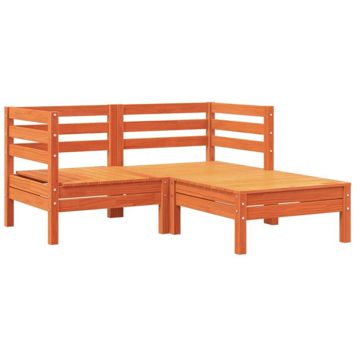 VIDAXL Canape de jardin avec coussins et repose-pied 2 places