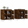 Voir la diapositive 3 : VIDAXL Buffets 2 pcs chene fume bois d'ingenierie