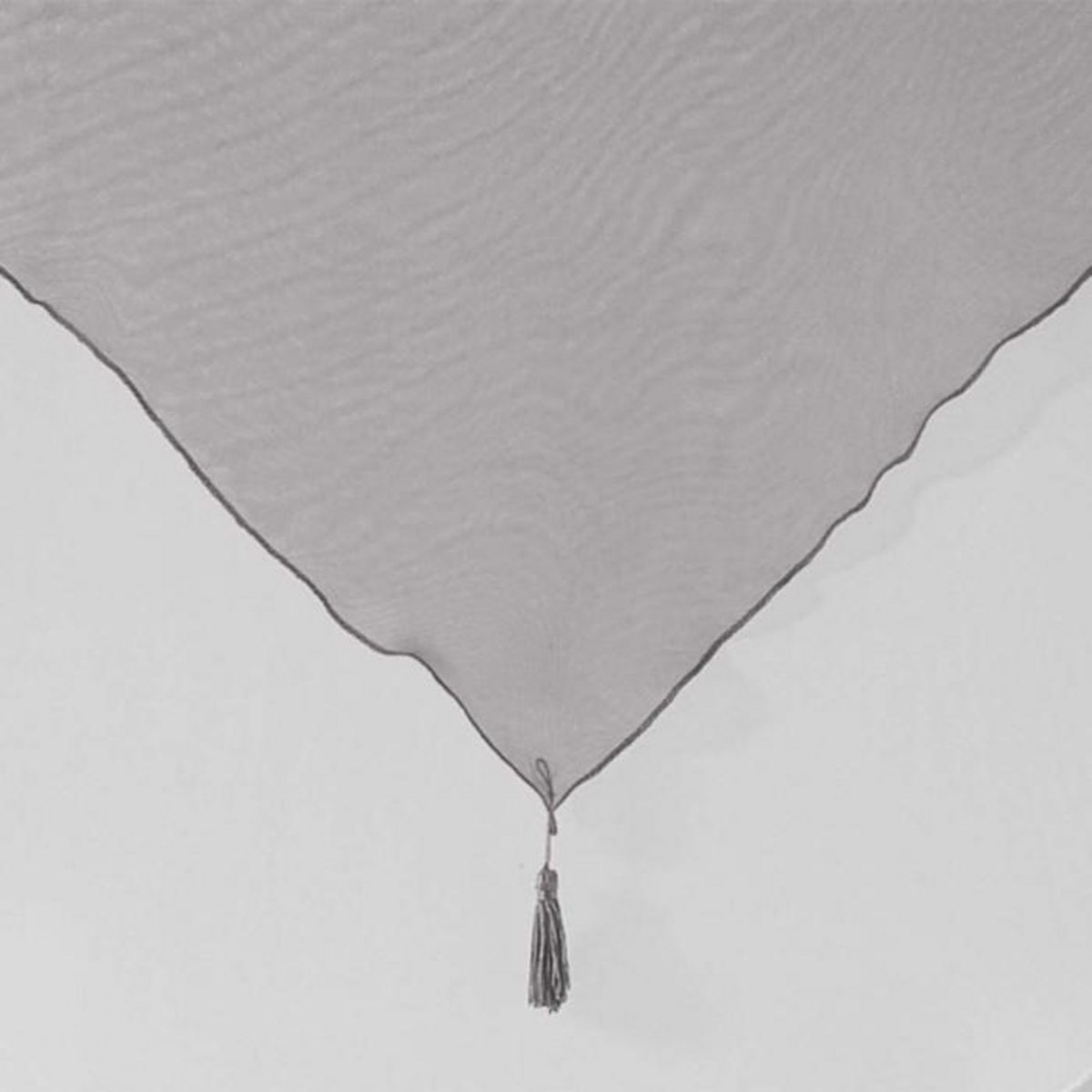 Paris Prix Paire de Voilages  Duo  60x120cm Blanc & Gris