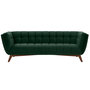 Voir la diapositive 1 : Rendez vous déco Canapé 3 places en velours vert foncé - Mona