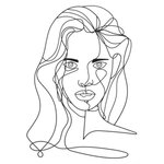 Paris Prix Décoration Murale en Métal  Visage  80cm Noir