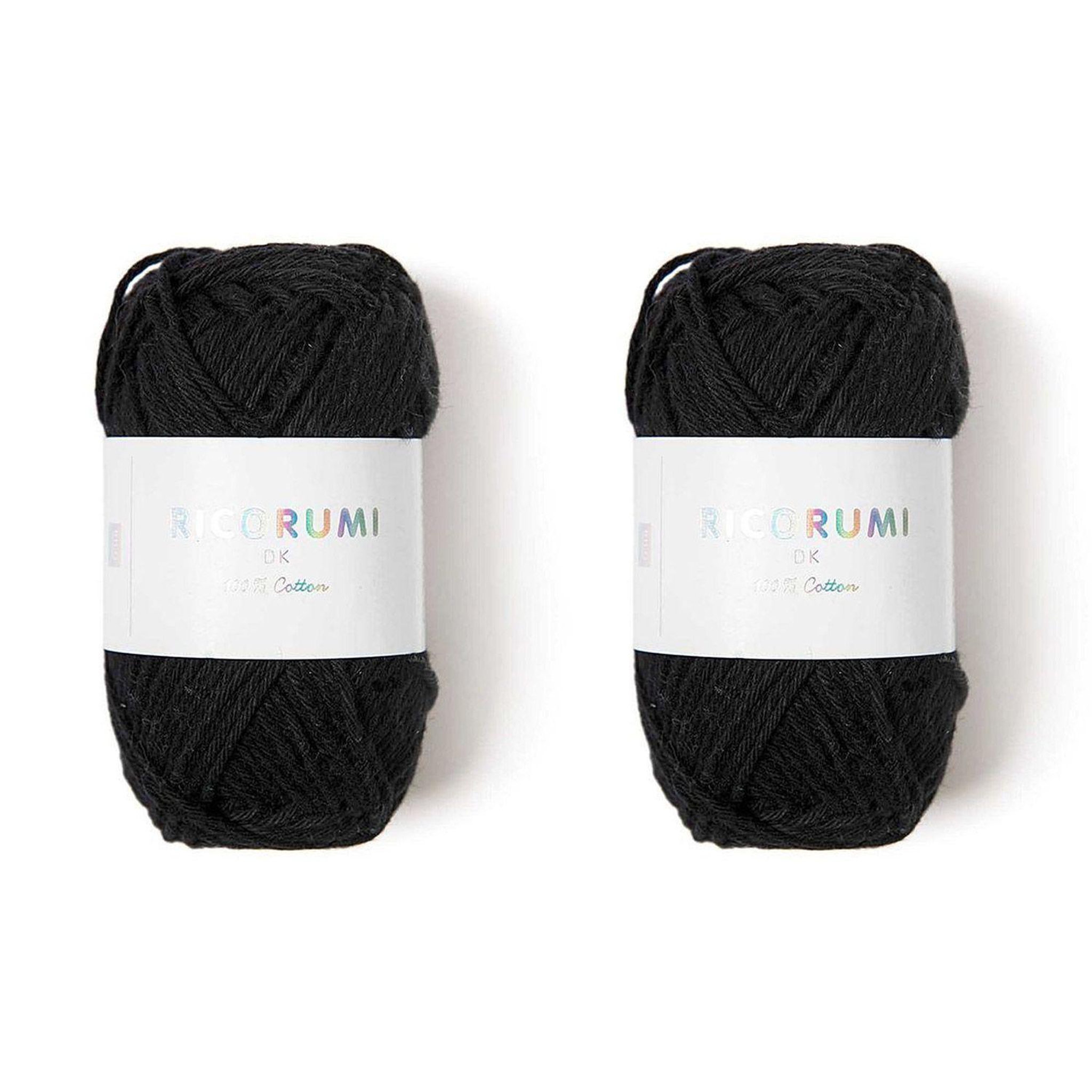 RICO DESIGN 2 pelotes de coton 57,5 m - Noir