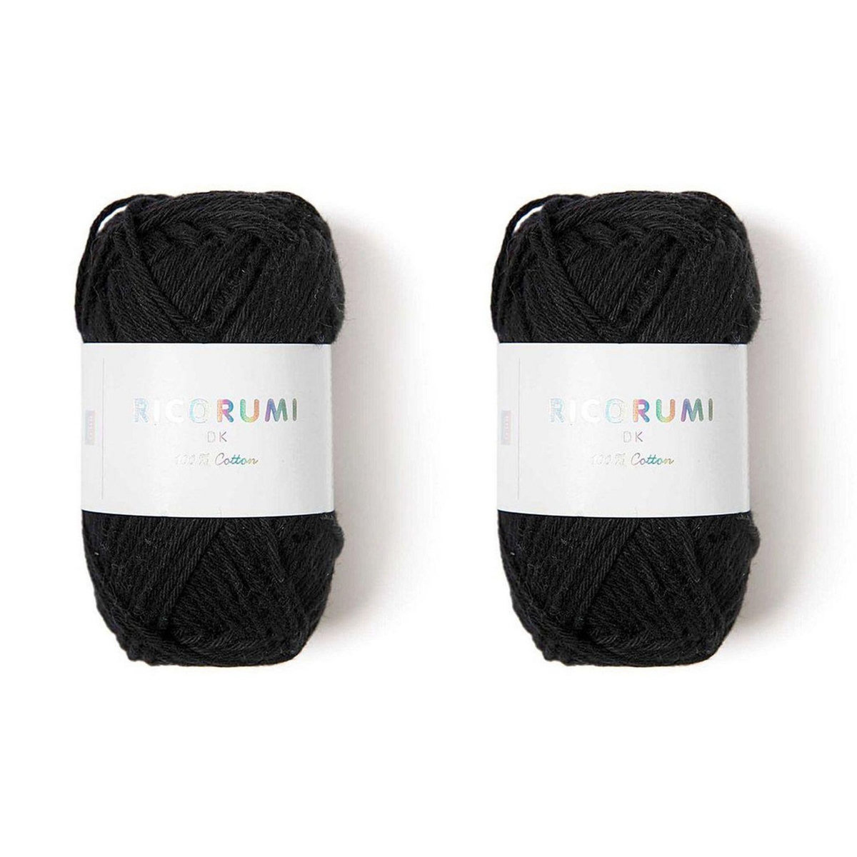 RICO DESIGN 2 pelotes de coton 57,5 m - Noir